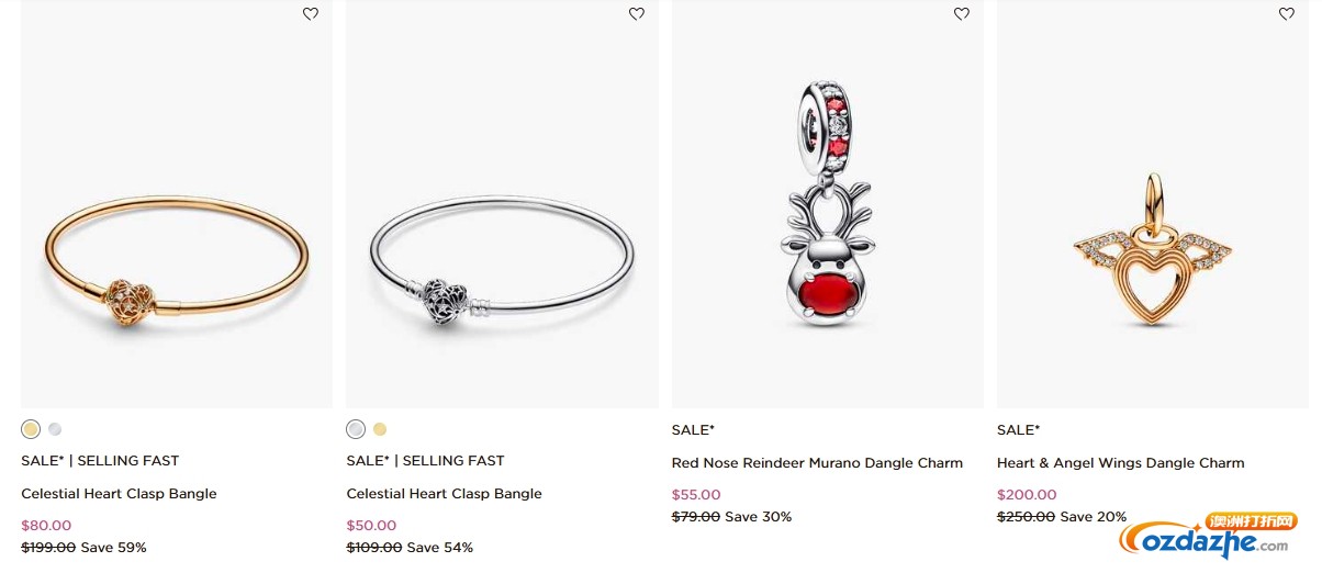 潘多拉官网限时促销活动: 首饰、挂件最高60%折扣！@ Pandora