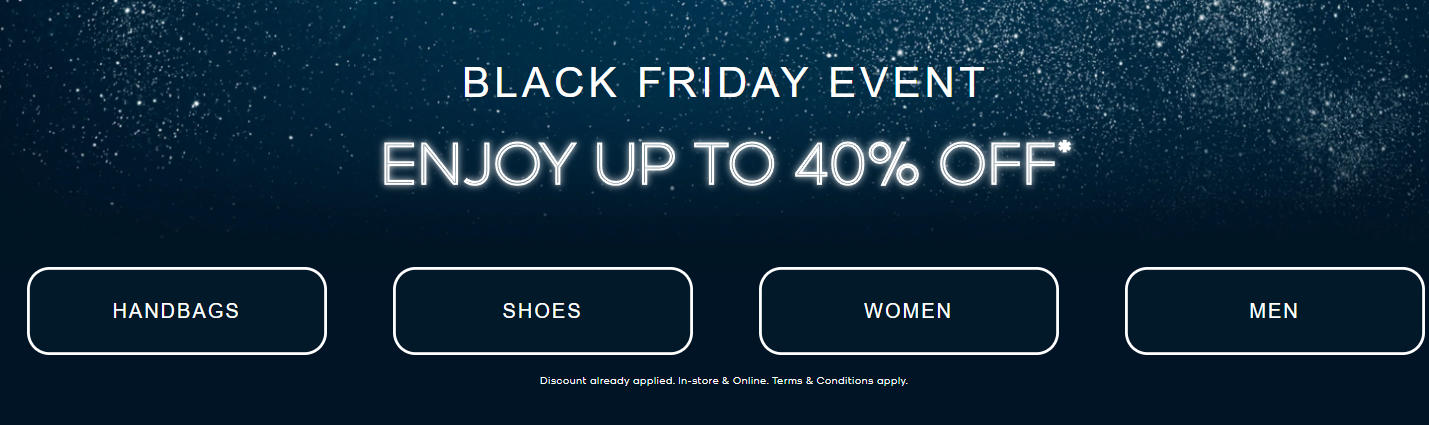 Michael Kors黑五促销：手提包、衣服、鞋子等最高40%折扣！