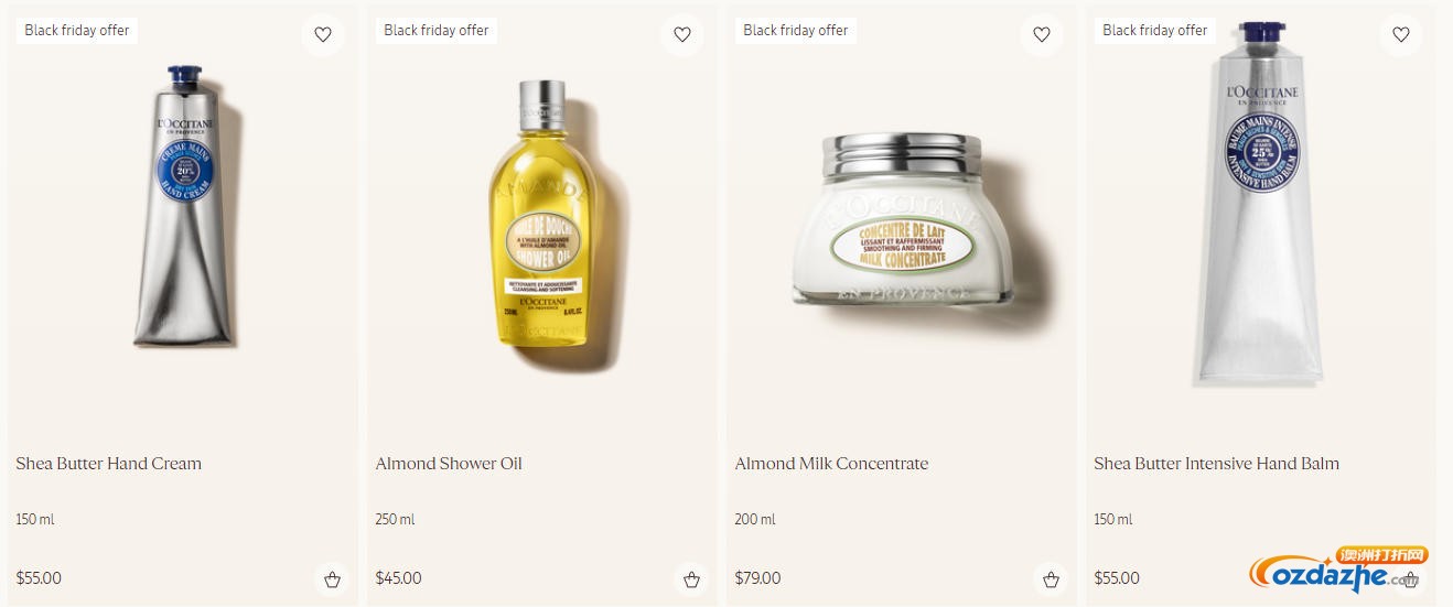 欧舒丹黑五促销：20%折扣！@ L'Occitane