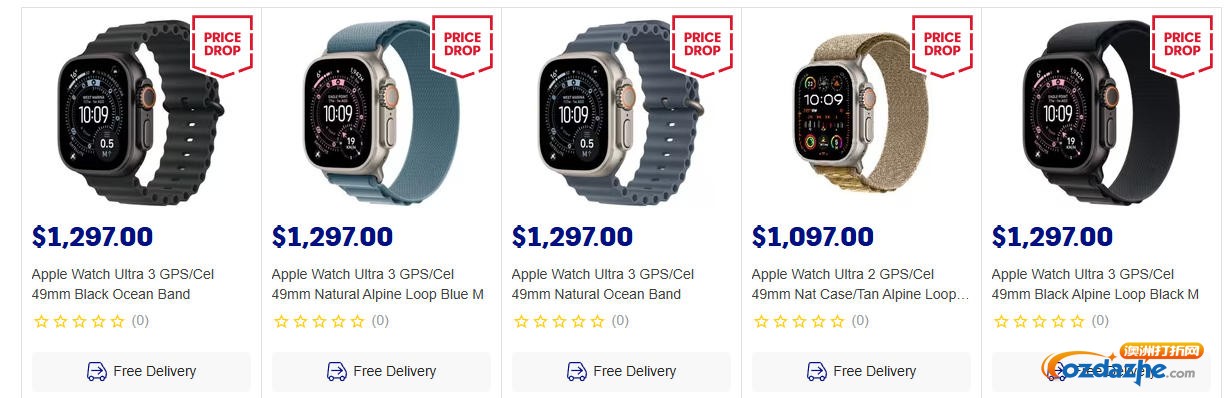 购买Apple Watch Ultra 3 手表，可以减$100！@ officeworks