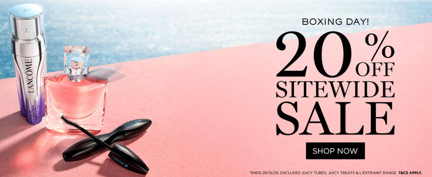 兰蔻官网Boxing Day促销：全场20%折扣！@ Lancome