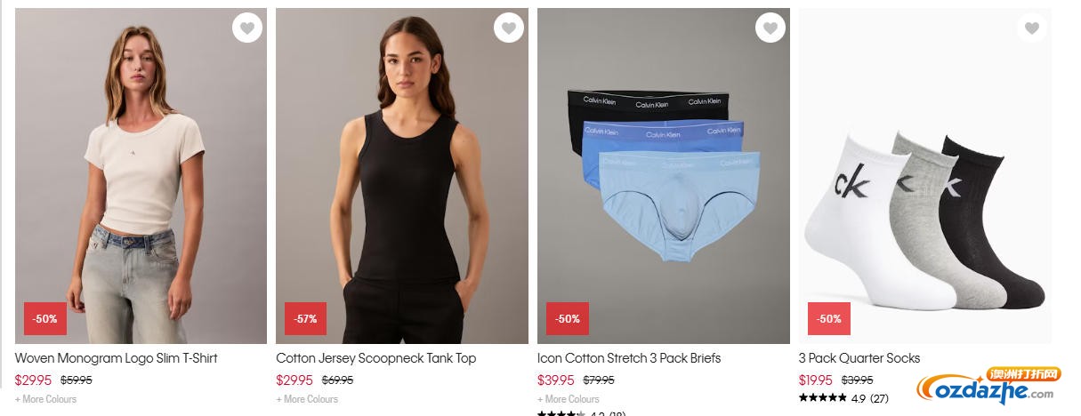 Calvin Klein季中促销：全场最高50%折扣！